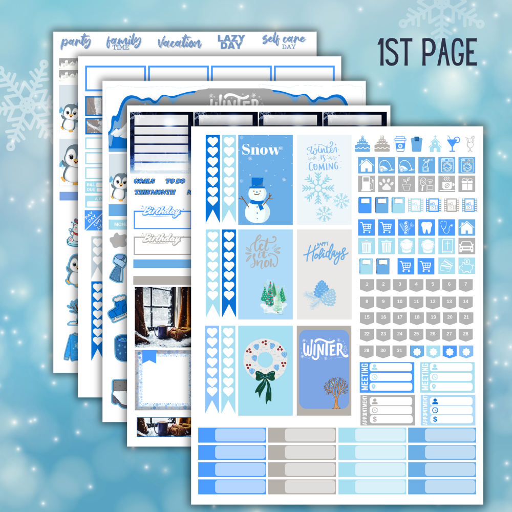 Winter Printable Planner Stickers