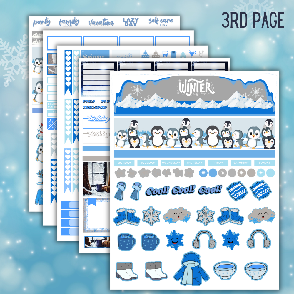 Winter Printable Planner Stickers